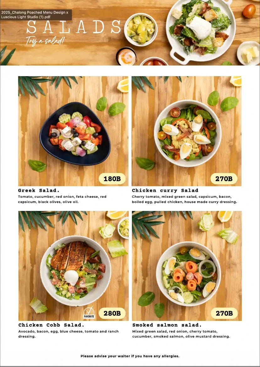 Poached Breakfast Cafe Chalong menu page 10