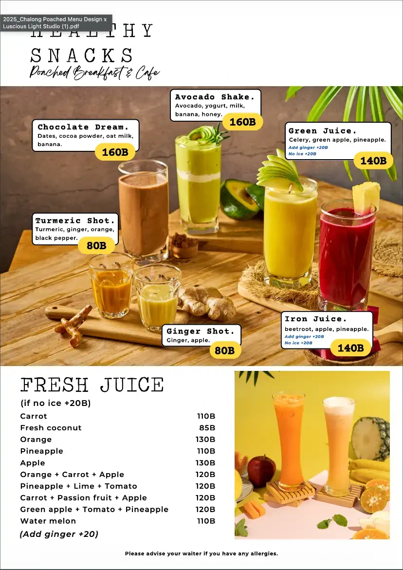 Poached Breakfast Cafe Chalong menu page 18
