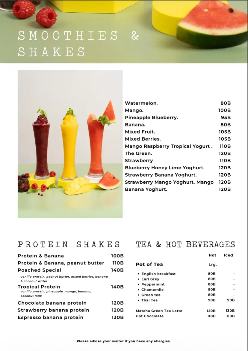 Poached Breakfast Cafe Chalong menu page 19
