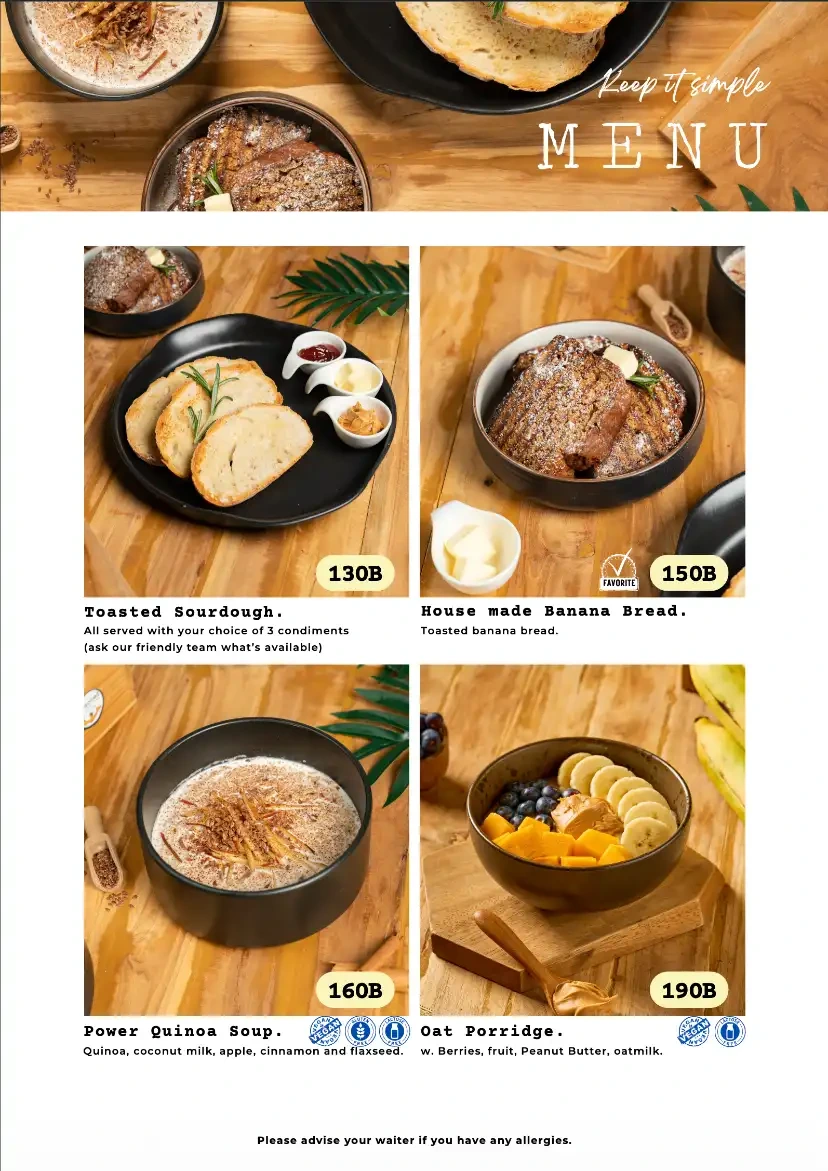 Poached Breakfast Cafe Chalong menu page 2