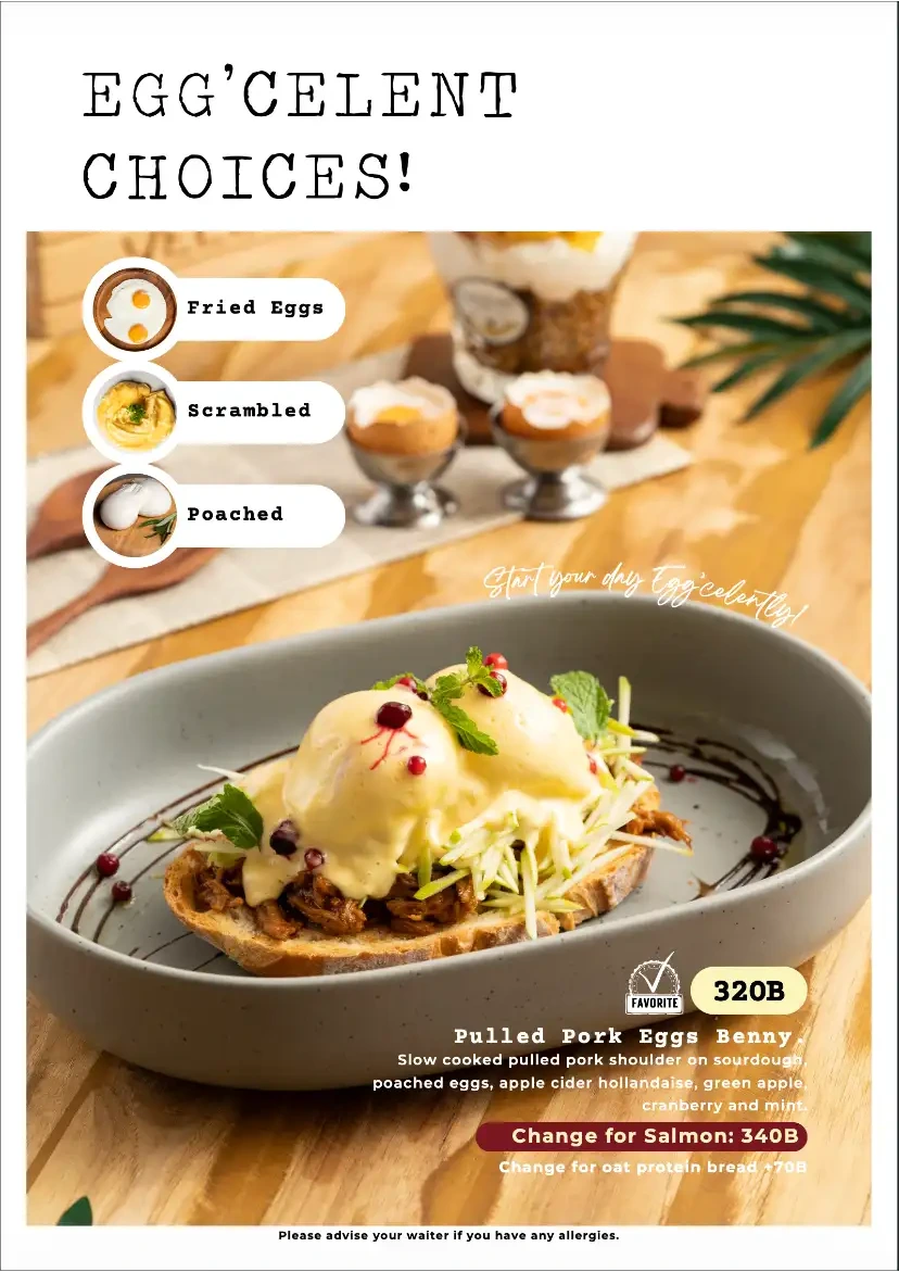Poached Breakfast Cafe Chalong menu page 4
