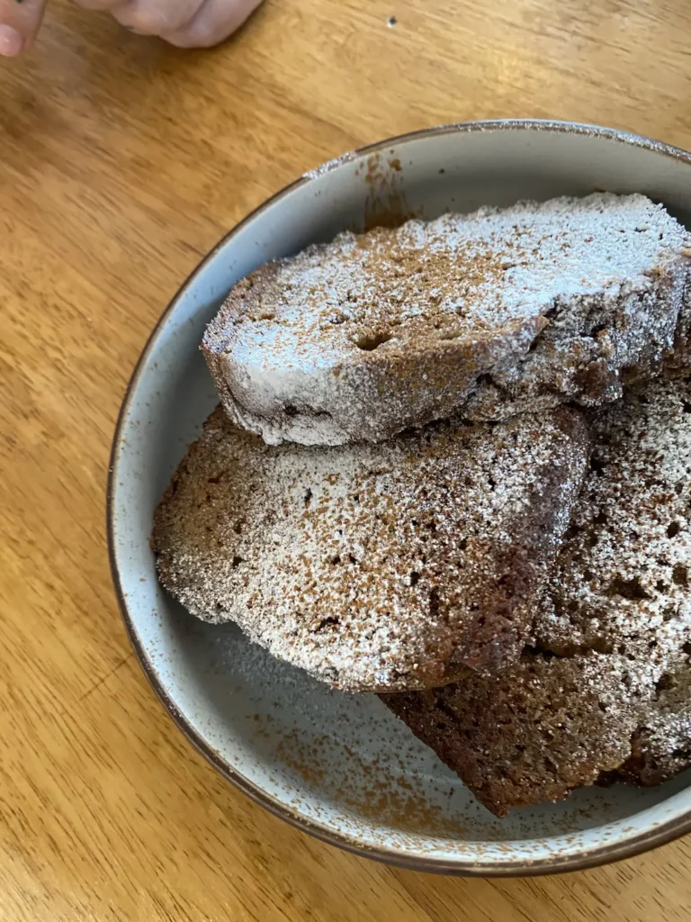 Our island famous banana bread at the number one place in our Phuket coffee guide: Poached Breakfast Cafe, Chalong, Phuket, Thailand